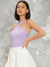 BAE Form Fitting Crisscross Halter Top