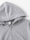 Teen Girls Kangaroo Pocket Hooded Zip Front Sweatshirt