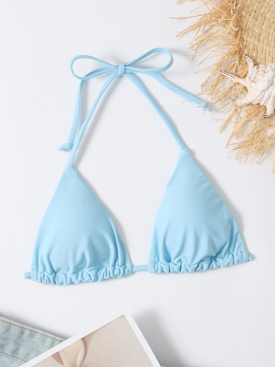 Halter Triangle Bikini Top