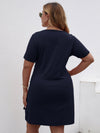 Plus Tie Front Wrap Fitted Dress