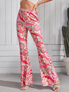 Floral Print Flare Leg Pants