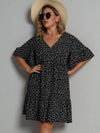 Plus Allover Heart Print Smock Dress