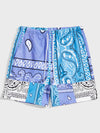 Men Drawstring Waist Patchwork Shorts