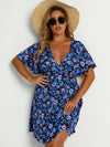 Plus Allover Floral Print Dress Without Belt