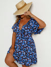 Plus Allover Floral Print Dress Without Belt