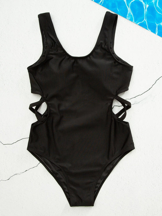 Girls Cut out One Piece Swimsuit