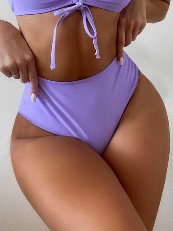 Plain High Waisted Bikini Panty