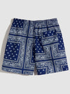 Men Drawstring Waist Paisley Print Shorts