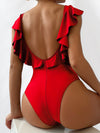 Ruffle Trim One Piece Swimsuit