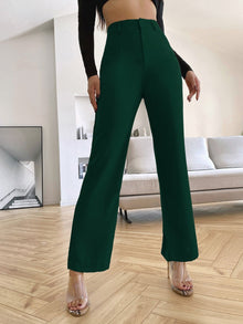  Solid High Rise Tailored Pants