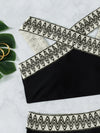 Contrast Binding High Waisted Bikini Swimsuit