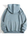 Solid Drawstring Pocket Front Hooded Sweatshirt