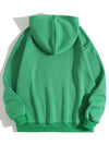 Solid Drawstring Pocket Front Hooded Sweatshirt