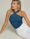 BAE Form Fitting Crisscross Halter Top