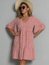 Plus Allover Heart Print Smock Dress