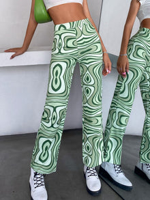  90s High Waist Allover Print Pants