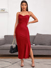 Crisscross Back High Split Dress