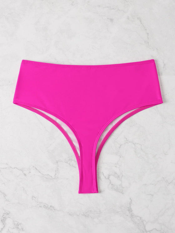 Plain High Waisted Bikini Panty