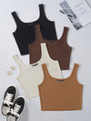 4pack Solid Crop Tank Top