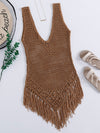 Knitted Fringe Hem Cover Up