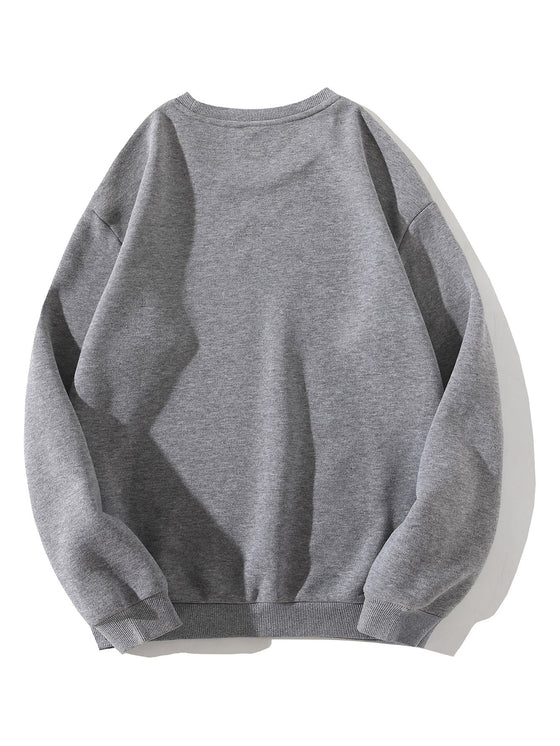 Letter Graphic Thermal Lined Sweatshirt