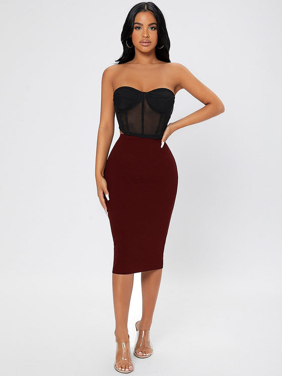 PETITE High Waist Pencil Skirt