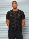 Men Floral Mesh Tee