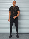 Men Floral Mesh Tee