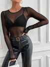 Tall Sheer Mesh Top Without Bra