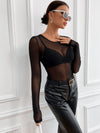 Tall Sheer Mesh Top Without Bra