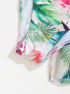 3pack Floral Print Knot Push Up Bikini Swimsuit Kimono