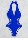 Cut out Side Plunging One Piece Swimsuit