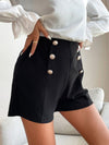 High Waist Fake Button Shorts