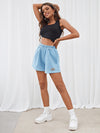 EZwear Drawstring Waist Patched Detail Shorts