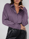 Single Breasted Satin Blouse