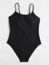 Teen Girls Solid One Piece Swimsuit