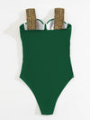 Stitch Detail Push Up One Piece Swimsuit