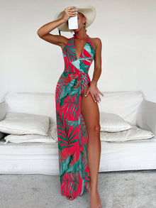  3pack Tropical Print One Piece Swimsuit With Cover Up Skirt