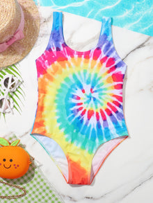  Girls Tie Dye One Piece Swimsuit