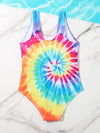 Girls Tie Dye One Piece Swimsuit