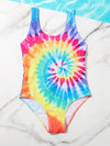 Girls Tie Dye One Piece Swimsuit