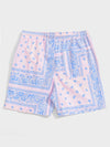 Men Drawstring Waist Paisley Print Shorts