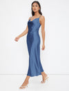 BIZwear Cowl Neck Solid Slip Dress