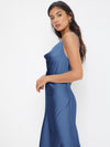 BIZwear Cowl Neck Solid Slip Dress