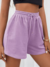 EZwear Drawstring Waist Patched Detail Shorts