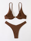 Plain Push Up Bikini Swimsuit