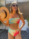 Tie Dye Bandeau Bikini Swimsuit