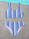 Girls Striped Bikini Swimsuit