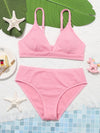 Teen Girls Plain Bikini Swimsuit