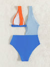 Color Block Cut Out One Piece Swimsuit